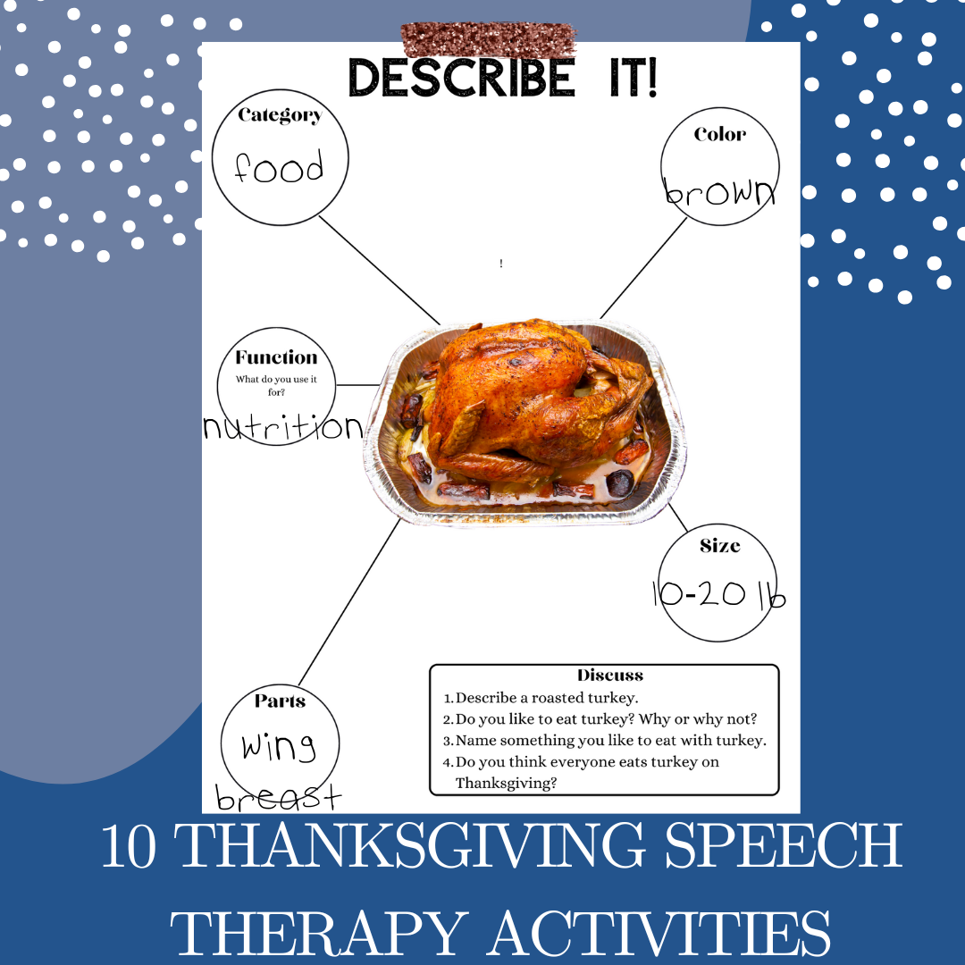 Thanksgiving Speech Therapy Activities